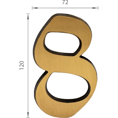 SS - DOMOVÁ ČÍSLICA "8" - 120 mm