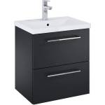 Roca Шкаф Unik Roma Compact Plus, matt black, 515 x 395 mm с 2 чекмеджета и умивалник (A852472532)