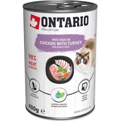 Ontario Cat Paté Chicken Turkey 400 g