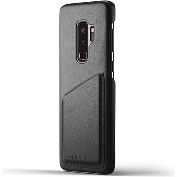 Mujjo Leather Wallet Case - кожен (естествена кожа) кейс с джоб за кредитна карта за Samsung Galaxy S9 Plus (черен)