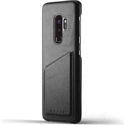 Mujjo Leather Wallet Case - кожен (естествена кожа) кейс с джоб за кредитна карта за Samsung Galaxy S9 Plus (черен)