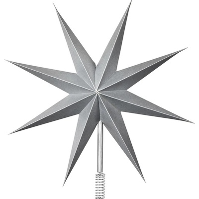 Broste Papierová hviezda špica na strom TOP STAR strieborná