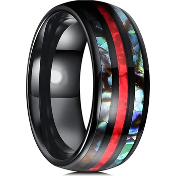 HARAHU Пръстен RE-32086 - Черен / Червен / 52mm KP32086 (RE-32086)