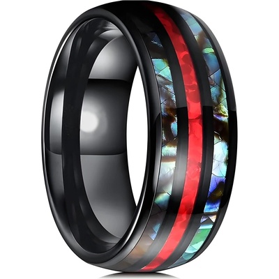 HARAHU Пръстен RE-32086 - Черен / Червен / 52mm KP32086 (RE-32086)