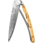 DEEJO 1db009 damascus / Ексклузивно джобно ножче с острие, изработено от 88-слойна неръждаема дамаска стомана (1db009)