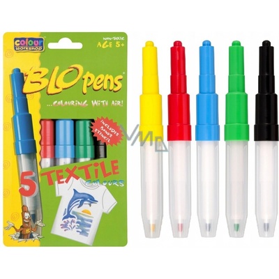 Set 5 ks Foukací fixy na textil 1539