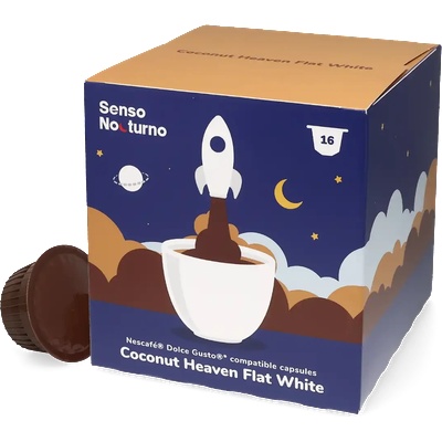 Senso Nocturno | Coconut Heaven Flat White - 16 капсули за Dolce Gusto