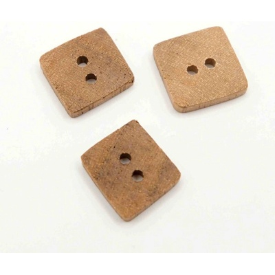 Drevený dierkový gombík - prírodný - veľkosť 1,3 x 1,2 cm