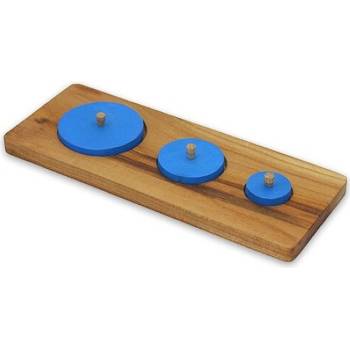 Image 1 of Smart Baby Дървен пъзел със сини кръгове Smart Baby (MO13)