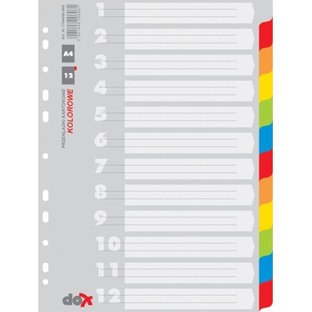 Image 1 of Office Products Разделители Office Products А4, картон, 12 цвята (23222-А)