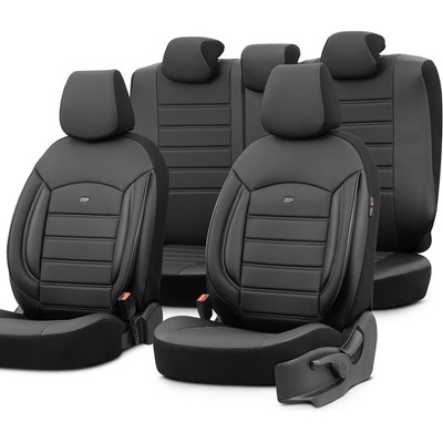 Autopotah OTOM Škoda Kodiaq I 2016 - 2024 INSPIRE BLACK ECO-LEATHER 3-ZIP