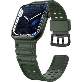 HQWear Каишка HQWear Strap Triple Protection за Apple Watch SE, 8, 7, 6, 5, 4, 3, 2, 1 (41, 40, 38 mm), зелена (KXG0062455)