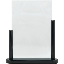 Securit Akrylový stojan na menu s lakovanou základňou A4 čierny