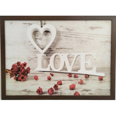 Bondecor Obraz v rámu "Love" 70x50cm