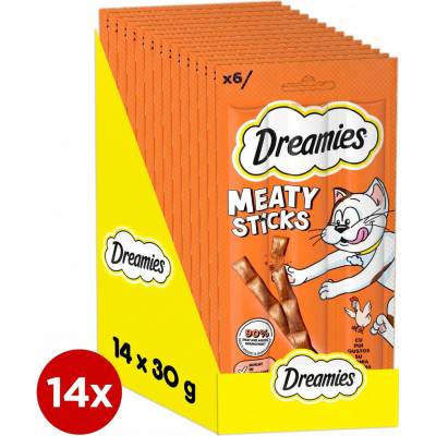 Dreamies pochúťka pre mačky Meaty s kuracím 14x30 g