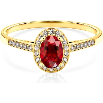 Savicki prsten Red Passion žluté zlato rubín PI Z RD 00095