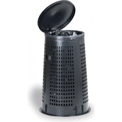 Ing. Marian Podleśny Vonkajší odpadkový kôš - plastový, 120 l, čierna