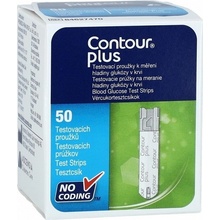 Contour Plus testovací proužky k měření hladiny cukru v krvi 50 ks