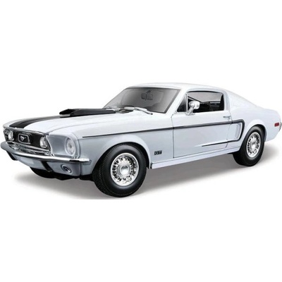Maisto - 1968 Ford Mustang GT Cobra Jet, бял, 1: 18