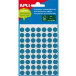 APLI Етикети, кръгли, 8 мм, с ръкописен текст, цветни, apli, сини, 288 етикета в опаковка 2045 (2045)