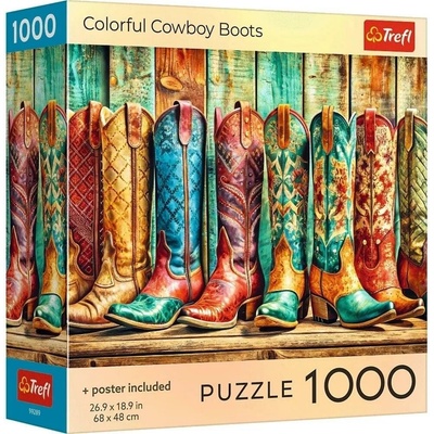 Trefl 1000 USA Collection Farebné kovbojské čižmy
