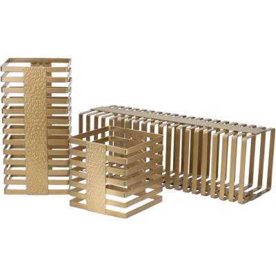 Horecano HORECANO-HELLA GOLD-К-кт стойки за блок маса 3бр (15.24x15.24xh15.24, 15.24x15.24xh31cm, 15.24x15.24xh46cm) (HC-84244)(SG-49846(S3)) (0184244)