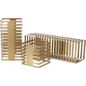 Horecano HORECANO-HELLA GOLD-К-кт стойки за блок маса 3бр (15.24x15.24xh15.24, 15.24x15.24xh31cm, 15.24x15.24xh46cm) (HC-84244)(SG-49846(S3)) (0184244)