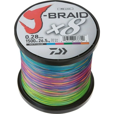 Daiwa J-Braid X8 Multi-Color 1500m 0,13mm/8,0kg