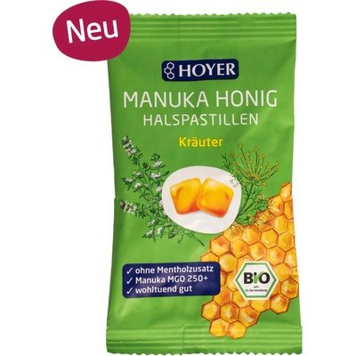 Hoyer Pastilky manuka med a bylinky 30 g
