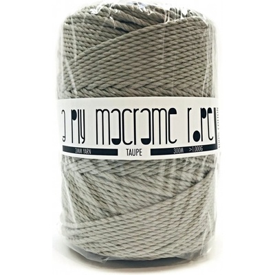 MMboutique 3ply MACRAMÉ taupe 3mm 300m