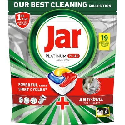 Jar Таблетки за съдомиялна машина JAR Platinum Plus Yellow 114 броя (6x19 бр. )