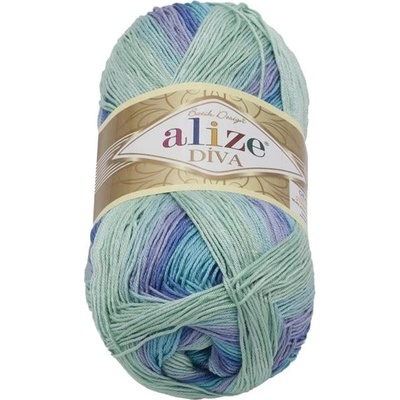 DIVA batik 100 g – 1767 modrá, tyrkysová