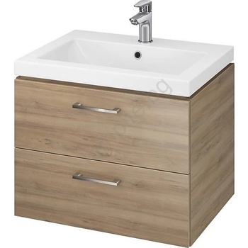 Cersanit S801-148-DSM - Подвесен шкаф за баня LARA с мивка, 60 см, цвят орех (CS0133)