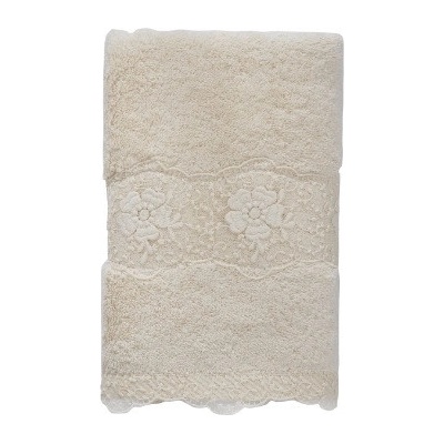 Soft Cotton ručník Stella s krajkou 50 x 100 cm krémová