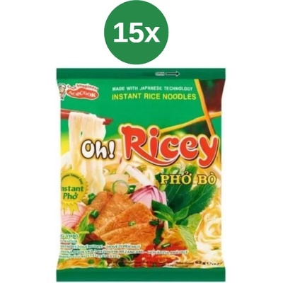 Oh Ricey instantní rýžové polévka hovězí 15 x 63 g