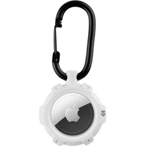 Tactical AIRTAG BEAM RUGGED 2.0 пластмасов калъф с повишена удароустойчивост, карабинер, БЯЛ Apple AirTag (57983121132)