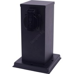 Milagro Екстериорен стълб с контакти 1z schuko 230v ip44 20 см черен (mi2422)
