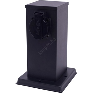 Milagro Екстериорен стълб с контакти 1z schuko 230v ip44 20 см черен (mi2422)