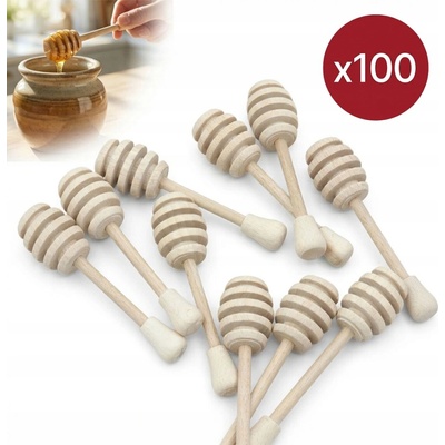 Dřevěná lžička na med 10 cm SADA 100 kusů