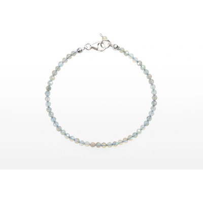 SVĚT KAMENŮ s.r.o. Stříbrný náramek labradorit fazetovaný 3 mm 00256629