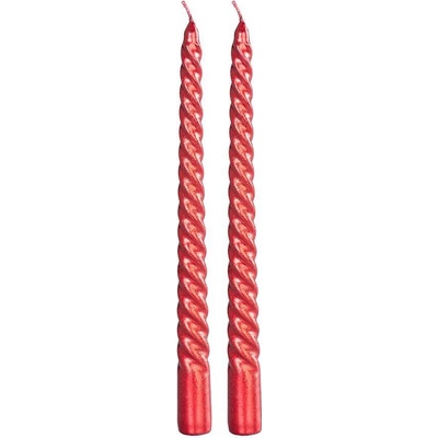 MagicHome Vianoce červená špirálová 25 cm 2 ks