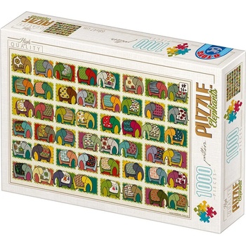 Image 1 of D-Toys - Puzzle David Katai Eszter: Pattern Elephants - 1 000 piese