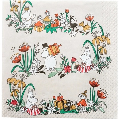Moomin Servítky Misteli béžové 33x33cm 20ks