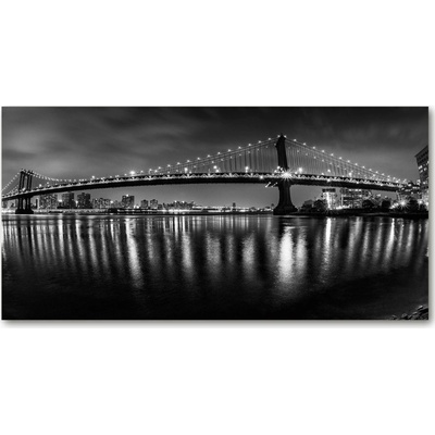 Foto obraz sklo tvrzené Manhattan noc 100x50 cm