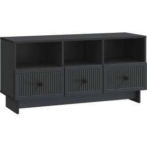 vidaXL ТВ шкаф с чекмедже Черно 102 x 34, 5 x 50 см Инженерна дървесина (893986)