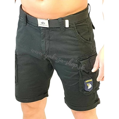 Alpha Industries Crew short Patch Black pánske šortky čierna