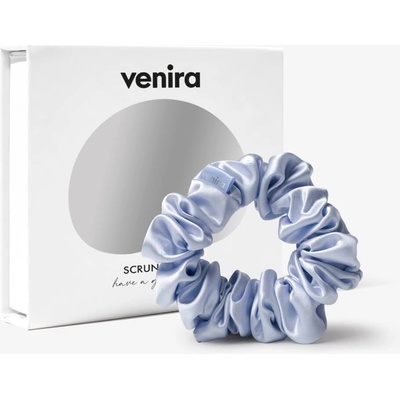 VENIRA scrunchie hedvábná gumička, světle modrá – Zboží Dáma