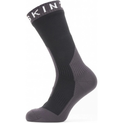 Sealskinz Nepremokavé ponožky WP Ext Cold Weather Mid čierna/sivá