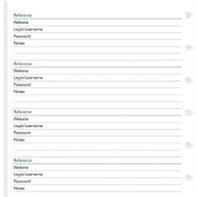 Filofax Notebook, náplň A5, seznam hesel