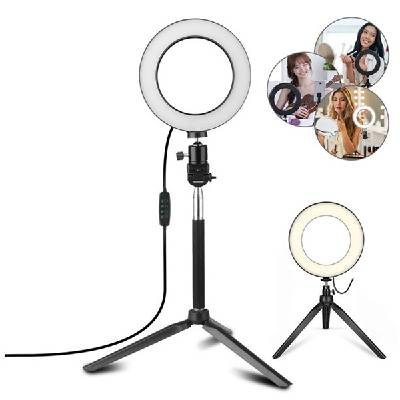 Prstencová lampa, kruhové světlo, ring led light set 6" 160mm 10W